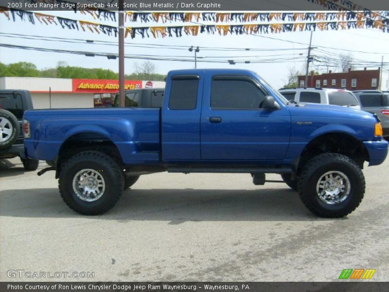 Sonic Blue Metallic / Dark Graphite 2003 Ford Ranger Edge SuperCab 4x4