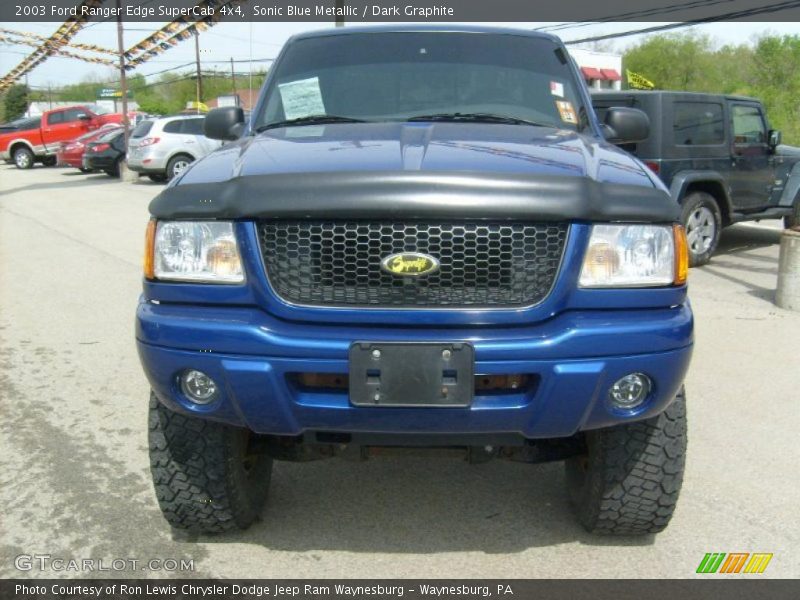 Sonic Blue Metallic / Dark Graphite 2003 Ford Ranger Edge SuperCab 4x4