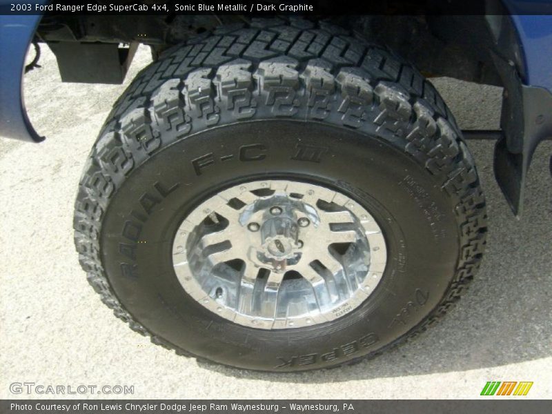 Sonic Blue Metallic / Dark Graphite 2003 Ford Ranger Edge SuperCab 4x4