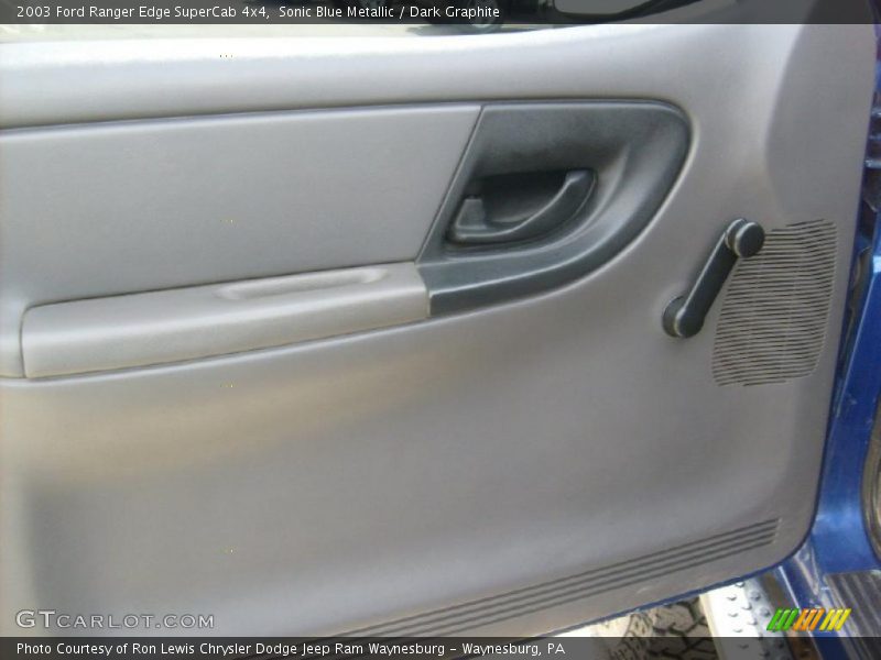 Sonic Blue Metallic / Dark Graphite 2003 Ford Ranger Edge SuperCab 4x4