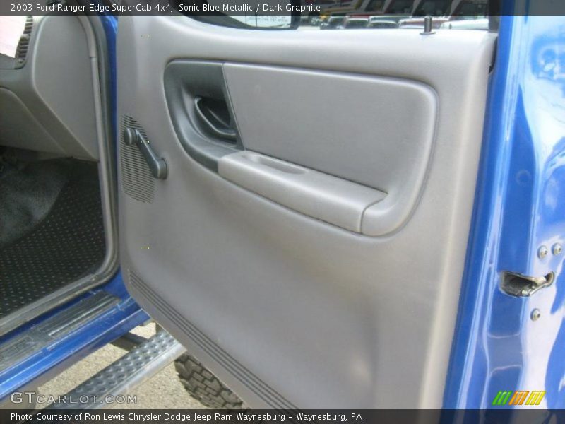 Sonic Blue Metallic / Dark Graphite 2003 Ford Ranger Edge SuperCab 4x4