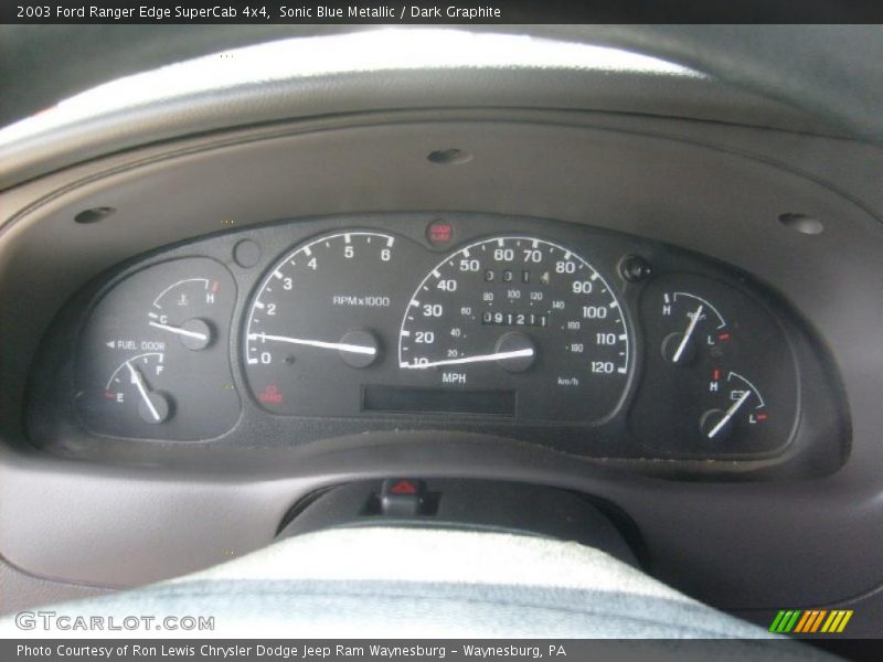 Sonic Blue Metallic / Dark Graphite 2003 Ford Ranger Edge SuperCab 4x4