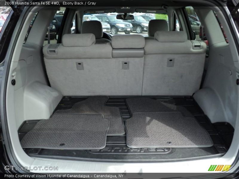 Ebony Black / Gray 2008 Hyundai Santa Fe SE 4WD