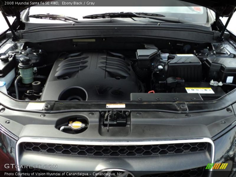 Ebony Black / Gray 2008 Hyundai Santa Fe SE 4WD