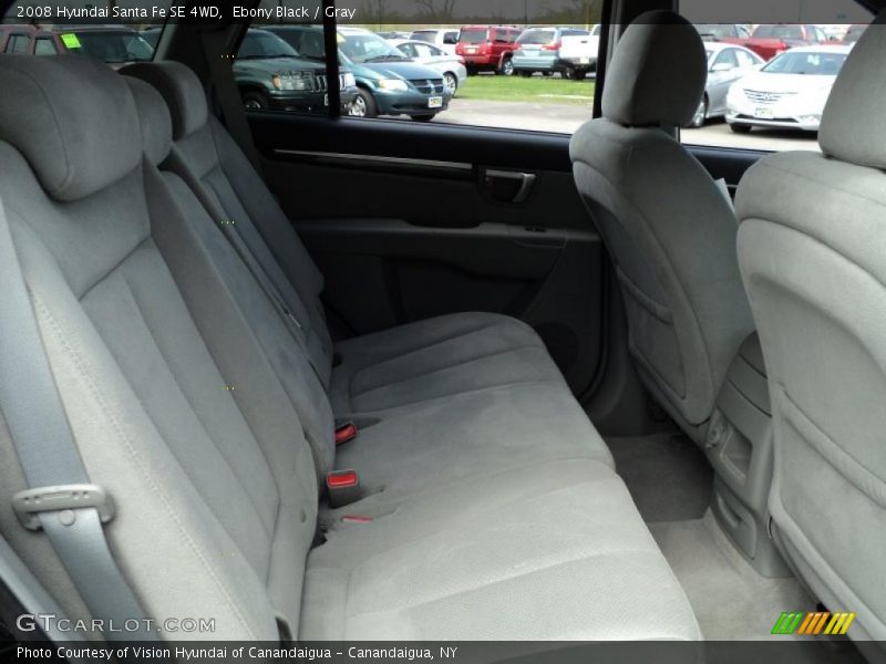 Ebony Black / Gray 2008 Hyundai Santa Fe SE 4WD