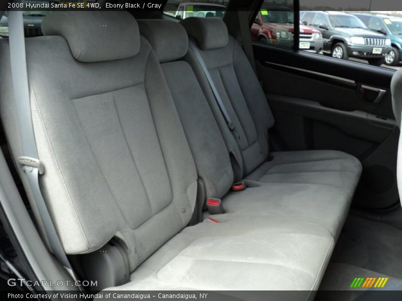 Ebony Black / Gray 2008 Hyundai Santa Fe SE 4WD