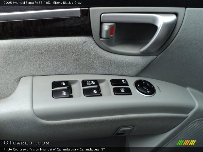 Ebony Black / Gray 2008 Hyundai Santa Fe SE 4WD