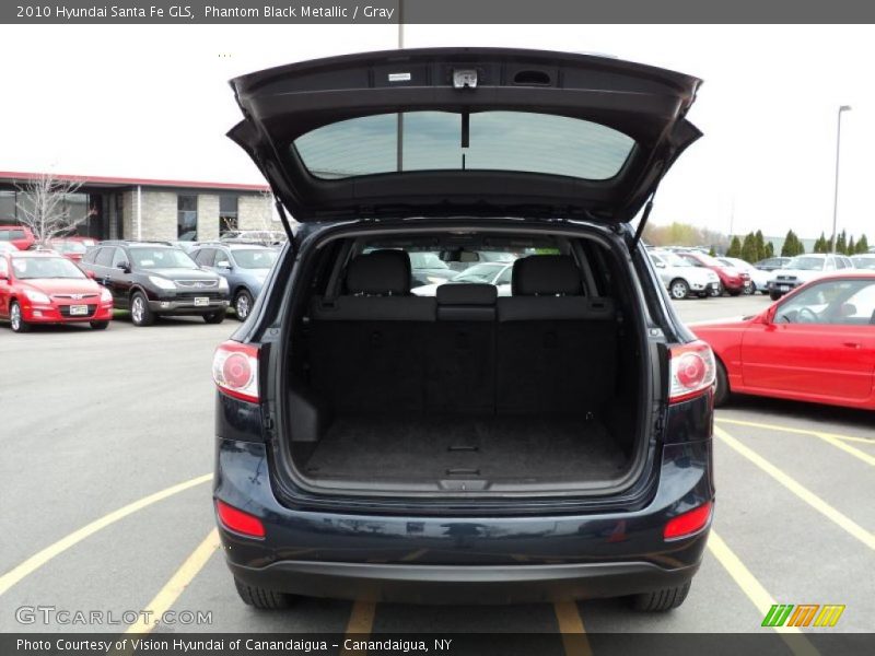 Phantom Black Metallic / Gray 2010 Hyundai Santa Fe GLS