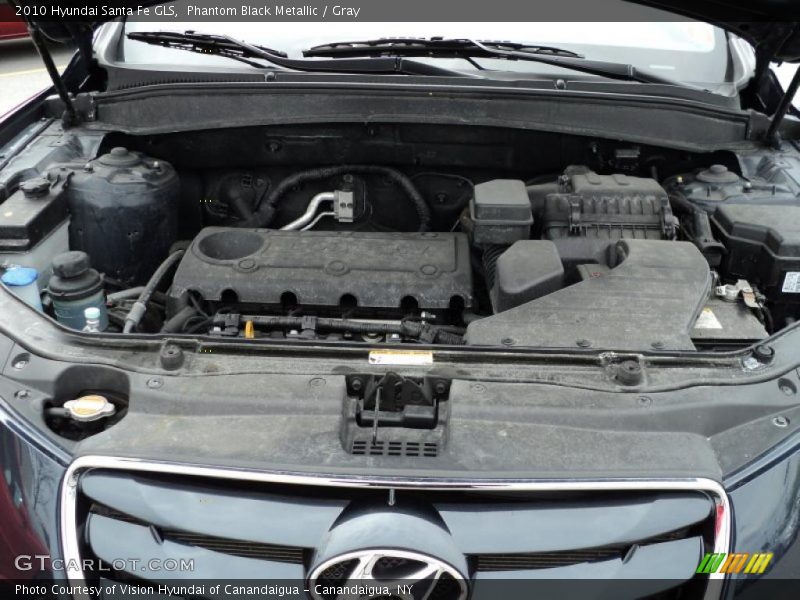 Phantom Black Metallic / Gray 2010 Hyundai Santa Fe GLS