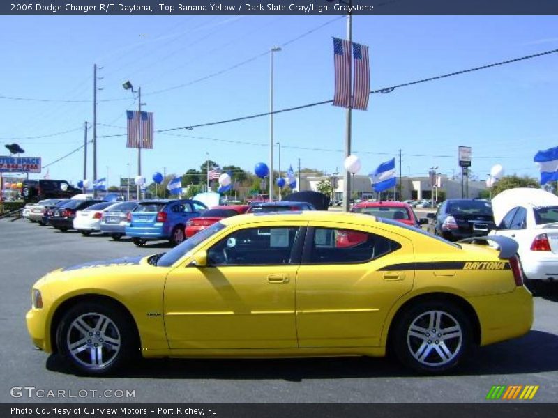 Top Banana Yellow / Dark Slate Gray/Light Graystone 2006 Dodge Charger R/T Daytona