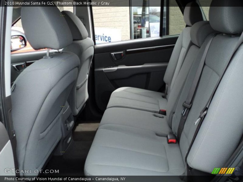 Phantom Black Metallic / Gray 2010 Hyundai Santa Fe GLS
