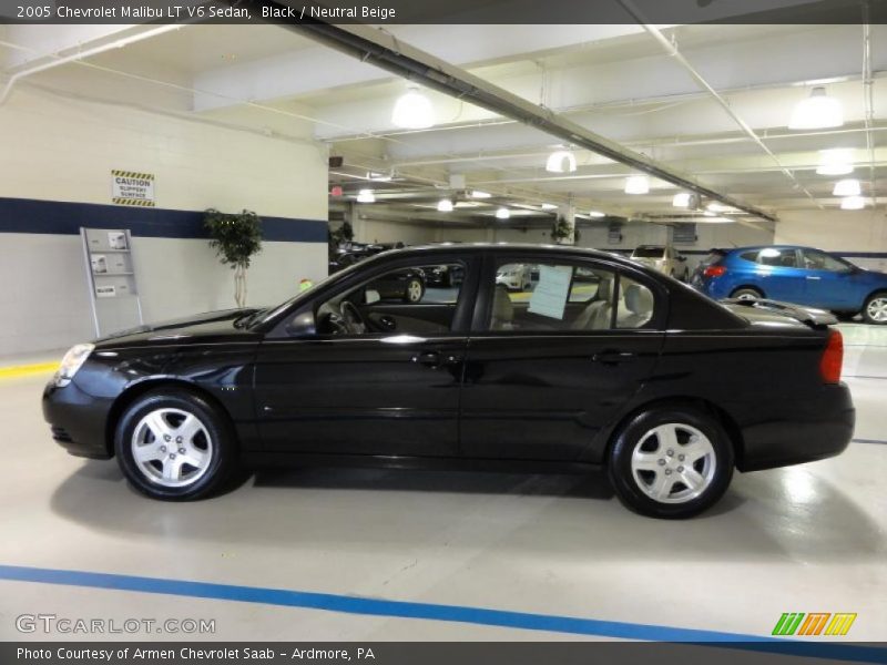 Black / Neutral Beige 2005 Chevrolet Malibu LT V6 Sedan