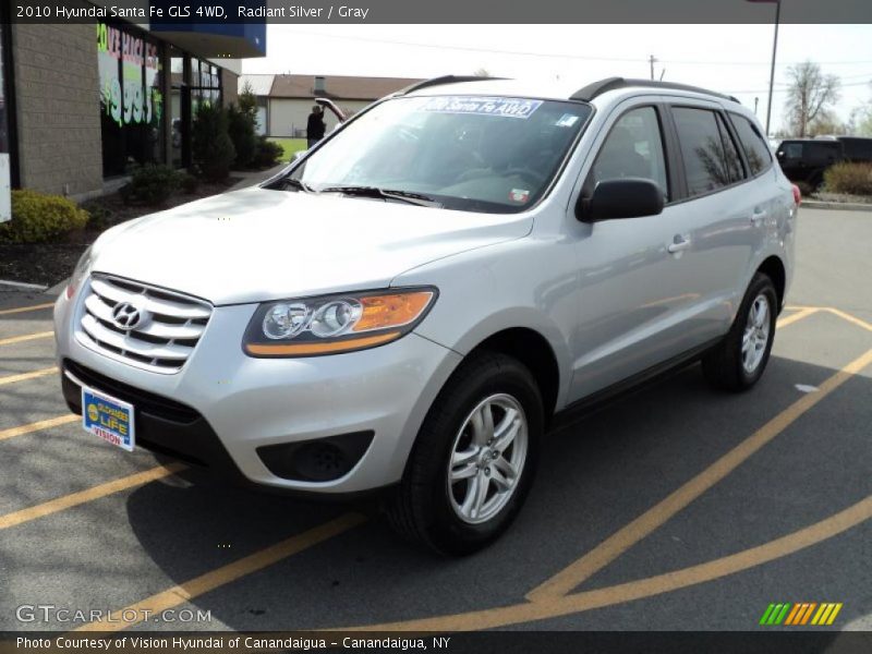 Radiant Silver / Gray 2010 Hyundai Santa Fe GLS 4WD
