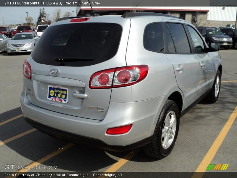 Radiant Silver / Gray 2010 Hyundai Santa Fe GLS 4WD