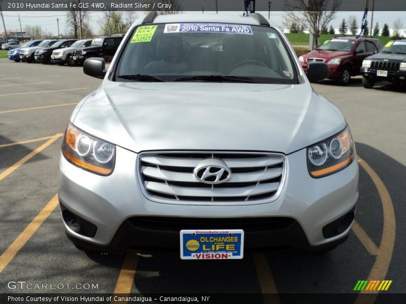 Radiant Silver / Gray 2010 Hyundai Santa Fe GLS 4WD