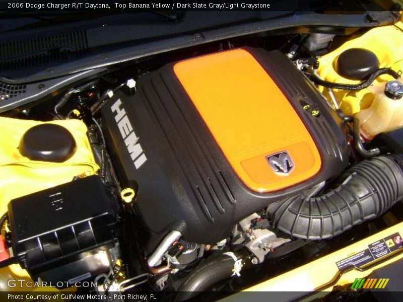 Top Banana Yellow / Dark Slate Gray/Light Graystone 2006 Dodge Charger R/T Daytona