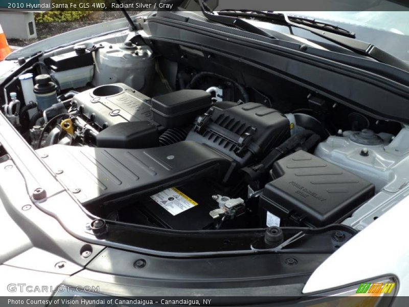 Radiant Silver / Gray 2010 Hyundai Santa Fe GLS 4WD