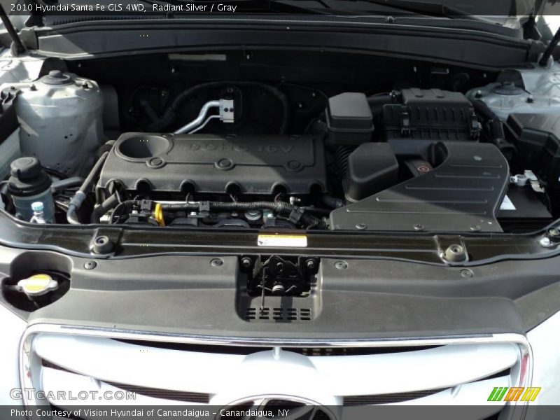 Radiant Silver / Gray 2010 Hyundai Santa Fe GLS 4WD
