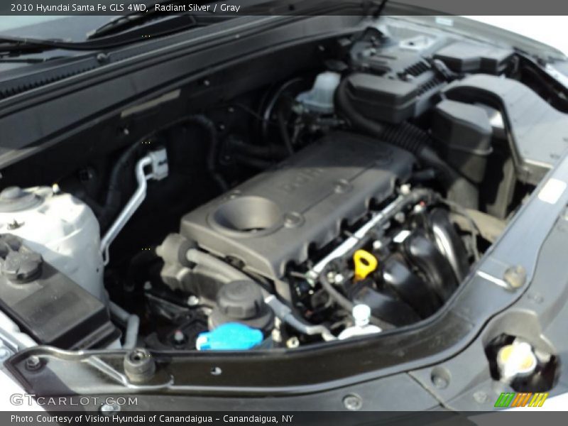 Radiant Silver / Gray 2010 Hyundai Santa Fe GLS 4WD