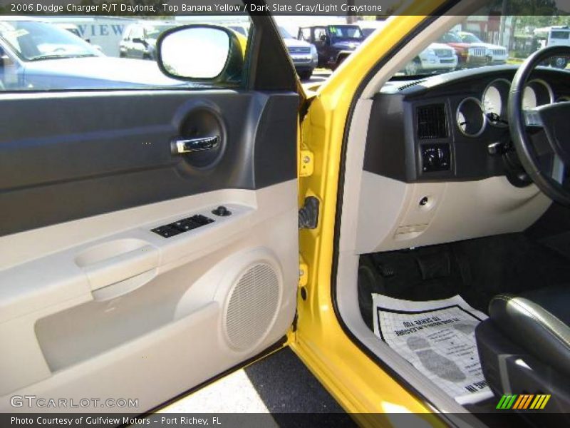 Top Banana Yellow / Dark Slate Gray/Light Graystone 2006 Dodge Charger R/T Daytona