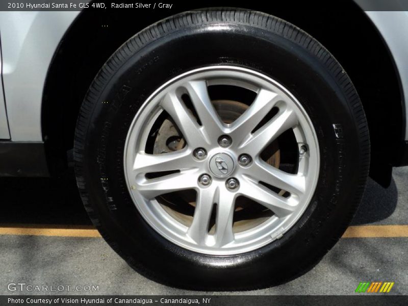 Radiant Silver / Gray 2010 Hyundai Santa Fe GLS 4WD