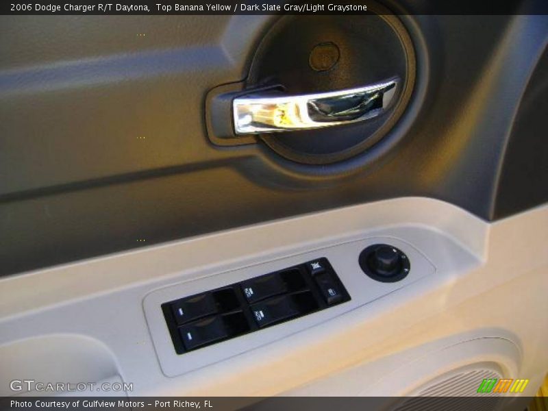 Top Banana Yellow / Dark Slate Gray/Light Graystone 2006 Dodge Charger R/T Daytona