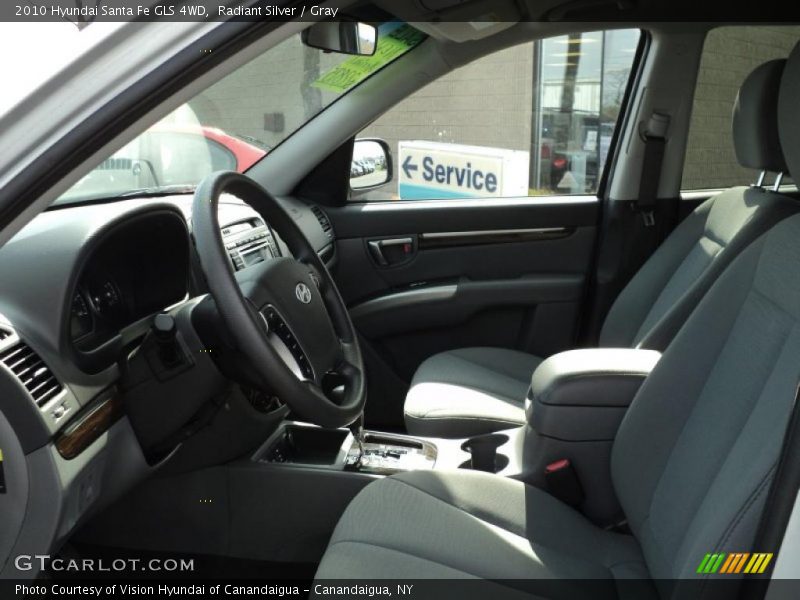 Radiant Silver / Gray 2010 Hyundai Santa Fe GLS 4WD