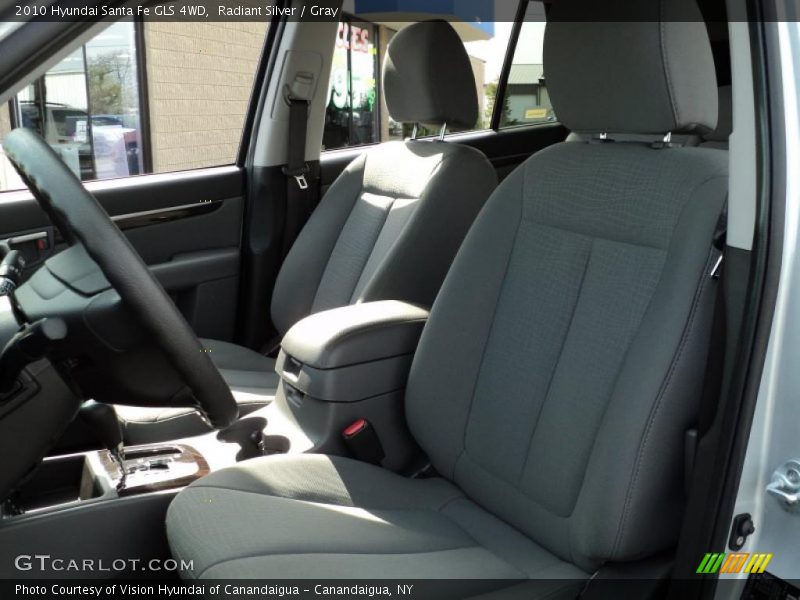 Radiant Silver / Gray 2010 Hyundai Santa Fe GLS 4WD