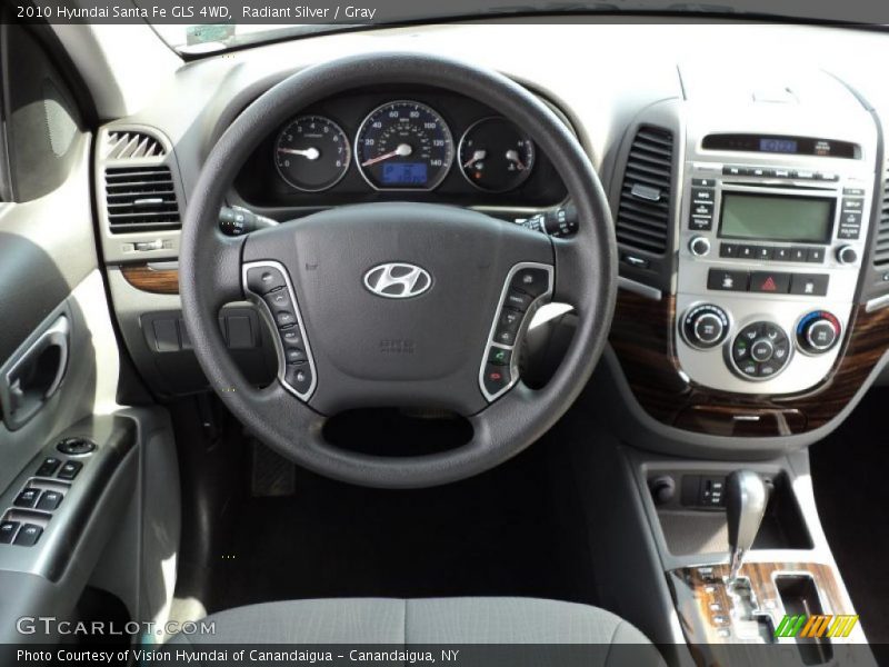 Radiant Silver / Gray 2010 Hyundai Santa Fe GLS 4WD