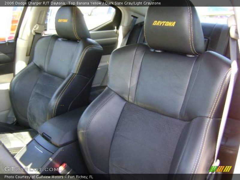 Top Banana Yellow / Dark Slate Gray/Light Graystone 2006 Dodge Charger R/T Daytona