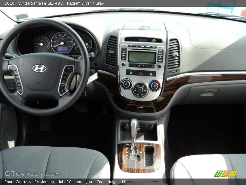 Radiant Silver / Gray 2010 Hyundai Santa Fe GLS 4WD