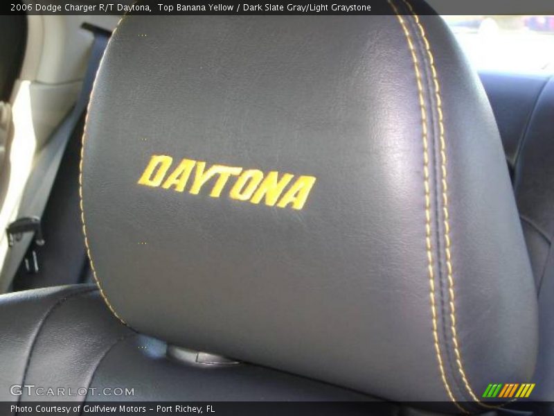 Top Banana Yellow / Dark Slate Gray/Light Graystone 2006 Dodge Charger R/T Daytona