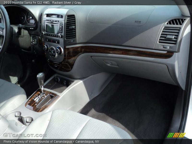 Radiant Silver / Gray 2010 Hyundai Santa Fe GLS 4WD
