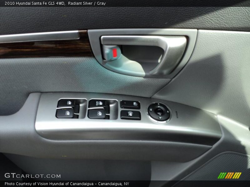 Radiant Silver / Gray 2010 Hyundai Santa Fe GLS 4WD