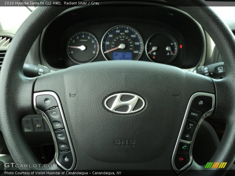 Radiant Silver / Gray 2010 Hyundai Santa Fe GLS 4WD