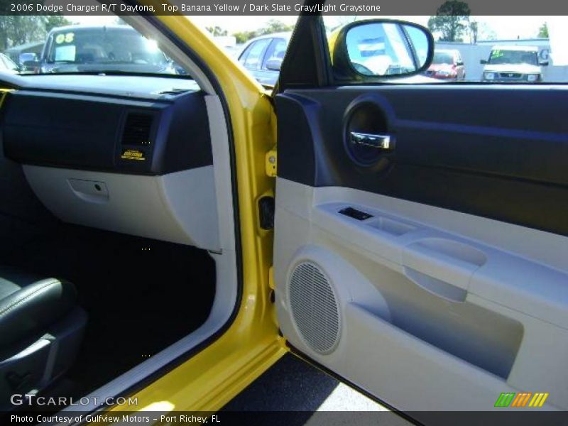 Top Banana Yellow / Dark Slate Gray/Light Graystone 2006 Dodge Charger R/T Daytona