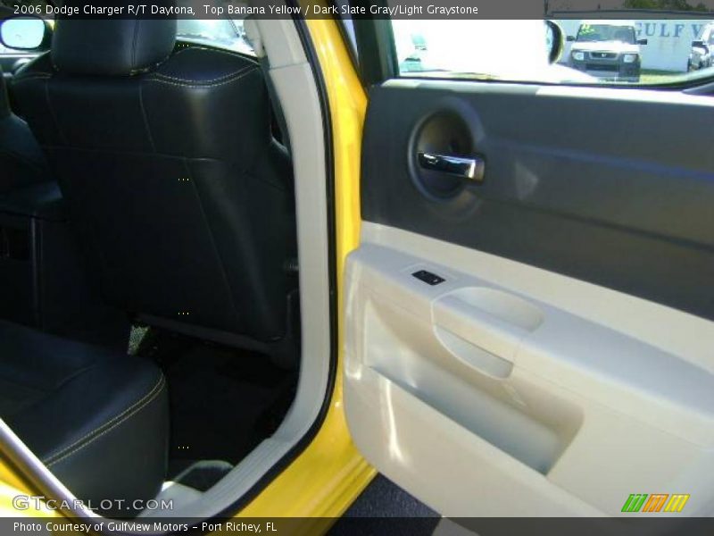 Top Banana Yellow / Dark Slate Gray/Light Graystone 2006 Dodge Charger R/T Daytona