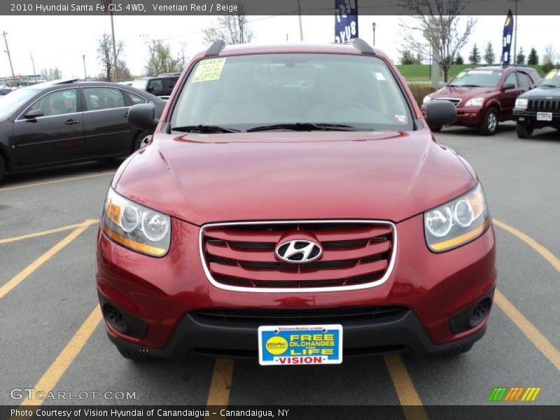 Venetian Red / Beige 2010 Hyundai Santa Fe GLS 4WD