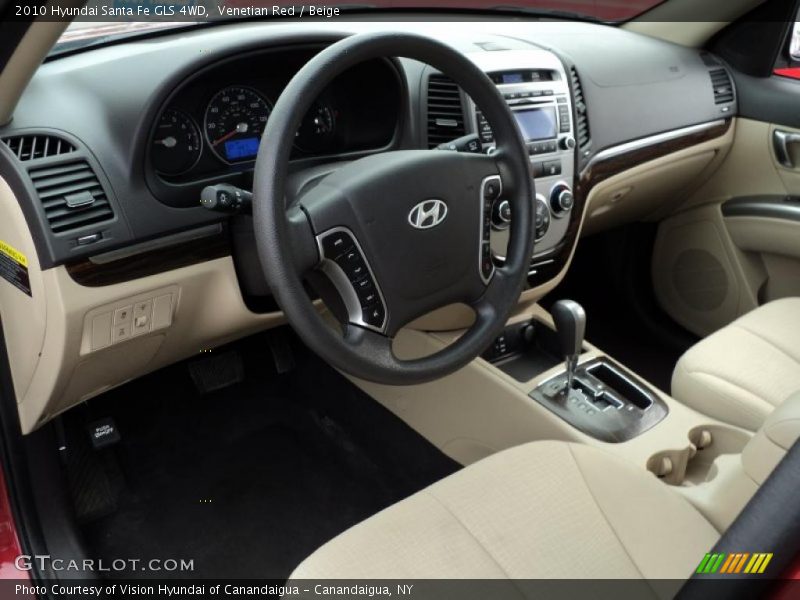 Venetian Red / Beige 2010 Hyundai Santa Fe GLS 4WD