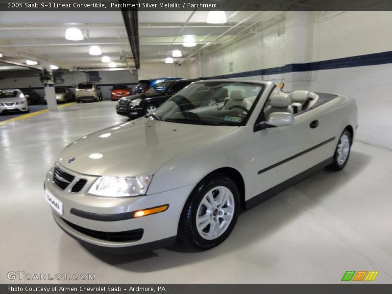 Parchment Silver Metallic / Parchment 2005 Saab 9-3 Linear Convertible