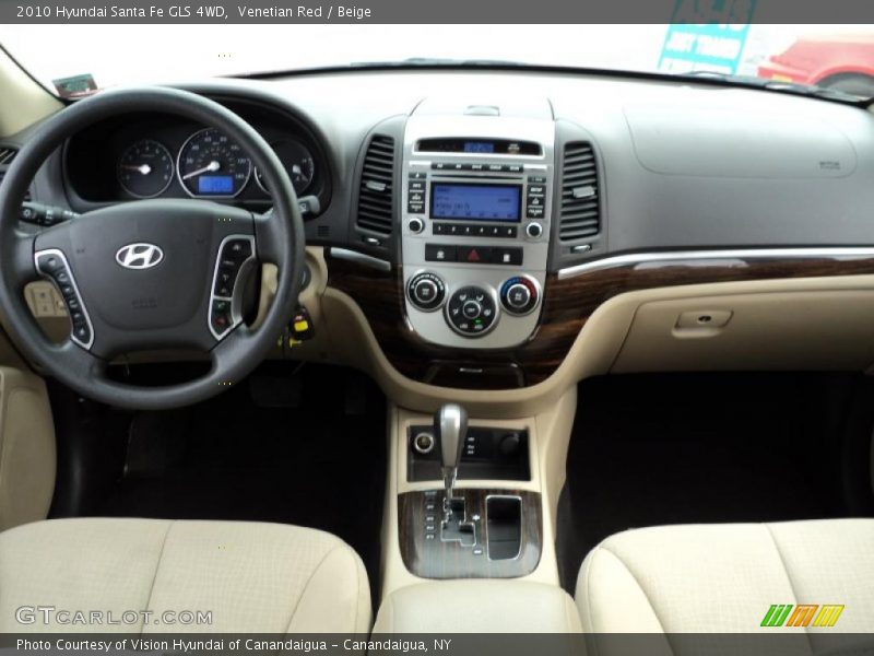 Venetian Red / Beige 2010 Hyundai Santa Fe GLS 4WD