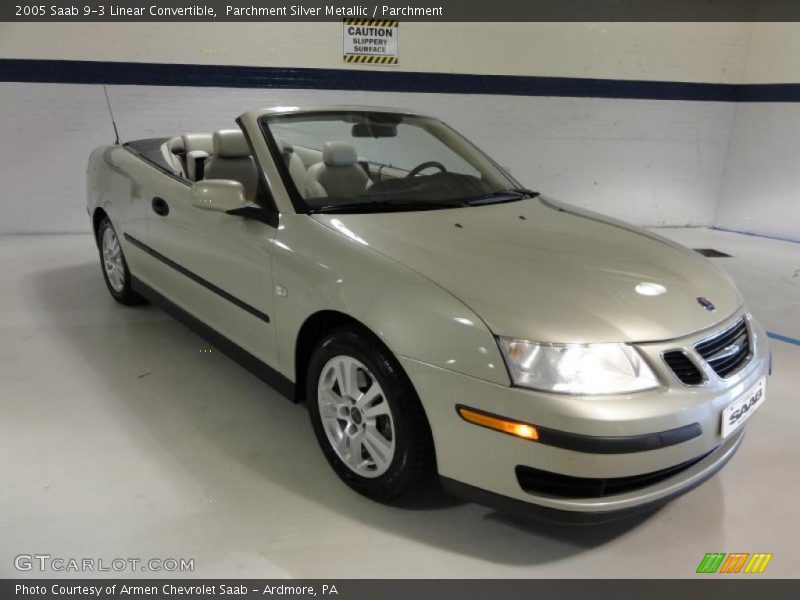 Parchment Silver Metallic / Parchment 2005 Saab 9-3 Linear Convertible