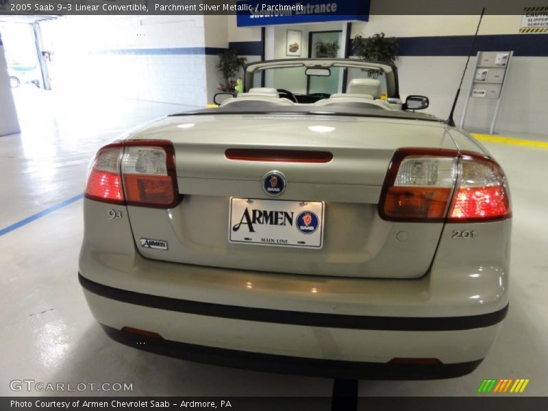 Parchment Silver Metallic / Parchment 2005 Saab 9-3 Linear Convertible