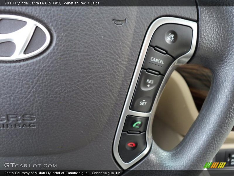 Venetian Red / Beige 2010 Hyundai Santa Fe GLS 4WD