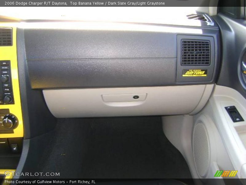 Top Banana Yellow / Dark Slate Gray/Light Graystone 2006 Dodge Charger R/T Daytona