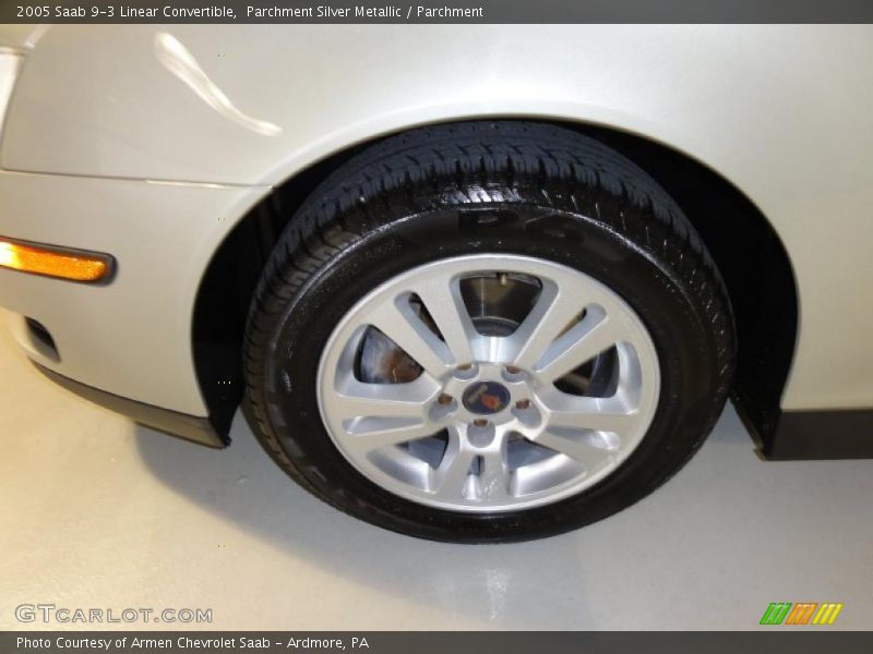 Parchment Silver Metallic / Parchment 2005 Saab 9-3 Linear Convertible