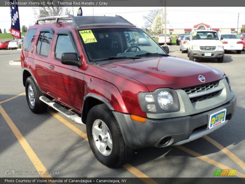 Thermal Red Metallic / Gray 2004 Nissan Xterra XE 4x4