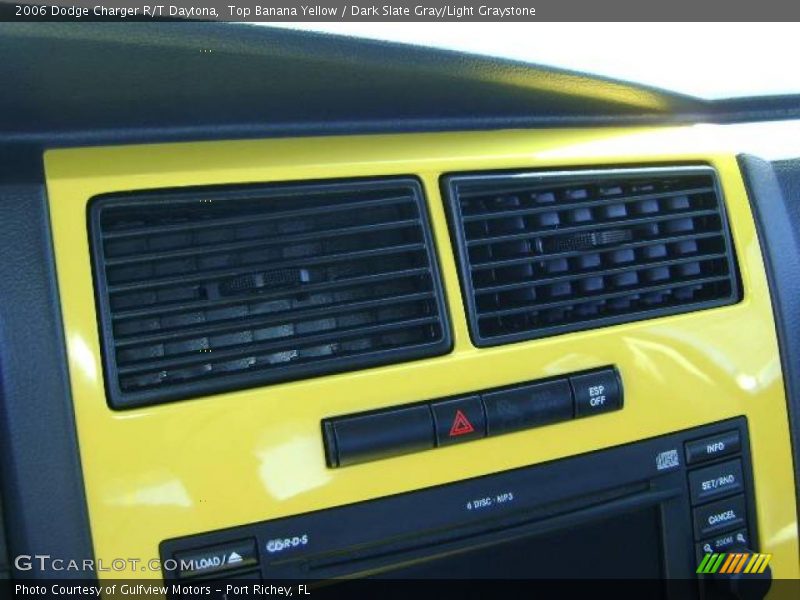 Top Banana Yellow / Dark Slate Gray/Light Graystone 2006 Dodge Charger R/T Daytona