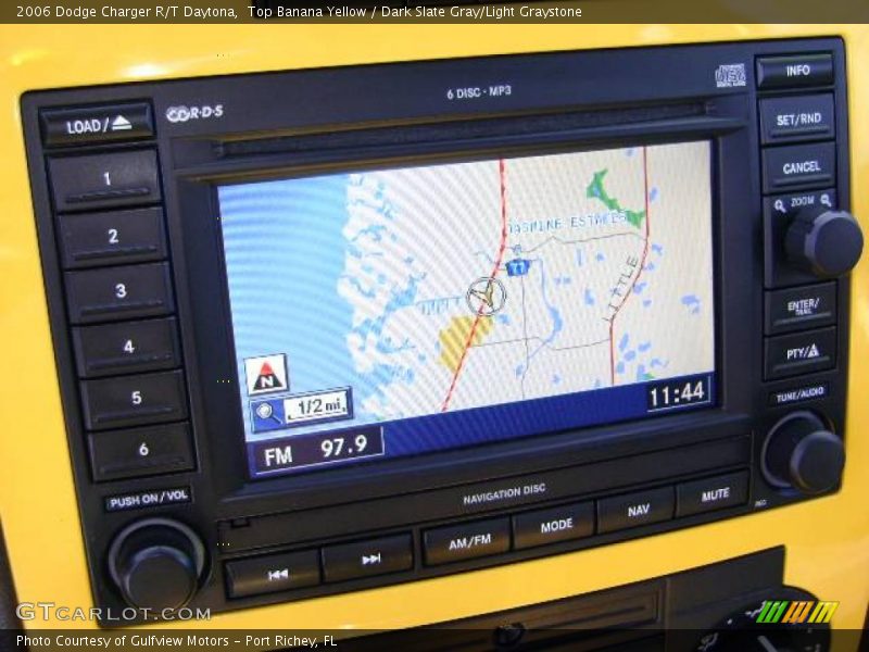 Top Banana Yellow / Dark Slate Gray/Light Graystone 2006 Dodge Charger R/T Daytona
