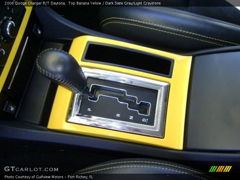 Top Banana Yellow / Dark Slate Gray/Light Graystone 2006 Dodge Charger R/T Daytona
